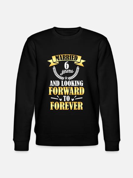 Sockerbröllop 6: e bröllopsdag - Ekologisk sweatshirt CHANGER unisex från Stanley/Stella - svart