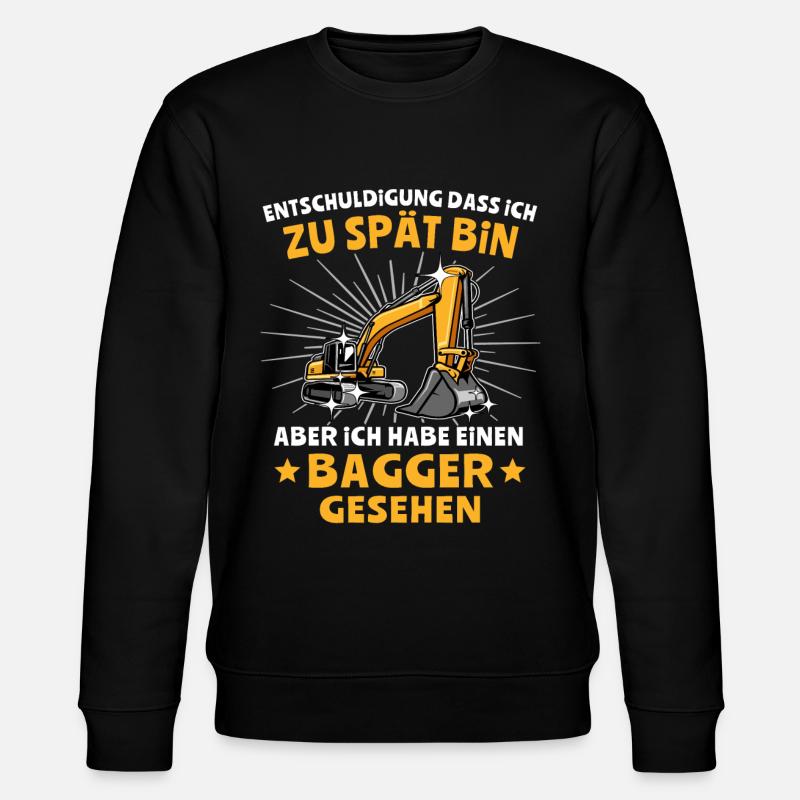 Baggerführer Bagger Baggerfahrer - Stanley/Stella Unisex Bio-Sweatshirt CHANGER  - Schwarz
