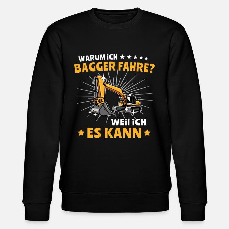 Baggerfuehrer Baggerfahrer - Stanley/Stella Unisex Bio-Sweatshirt CHANGER  - Schwarz