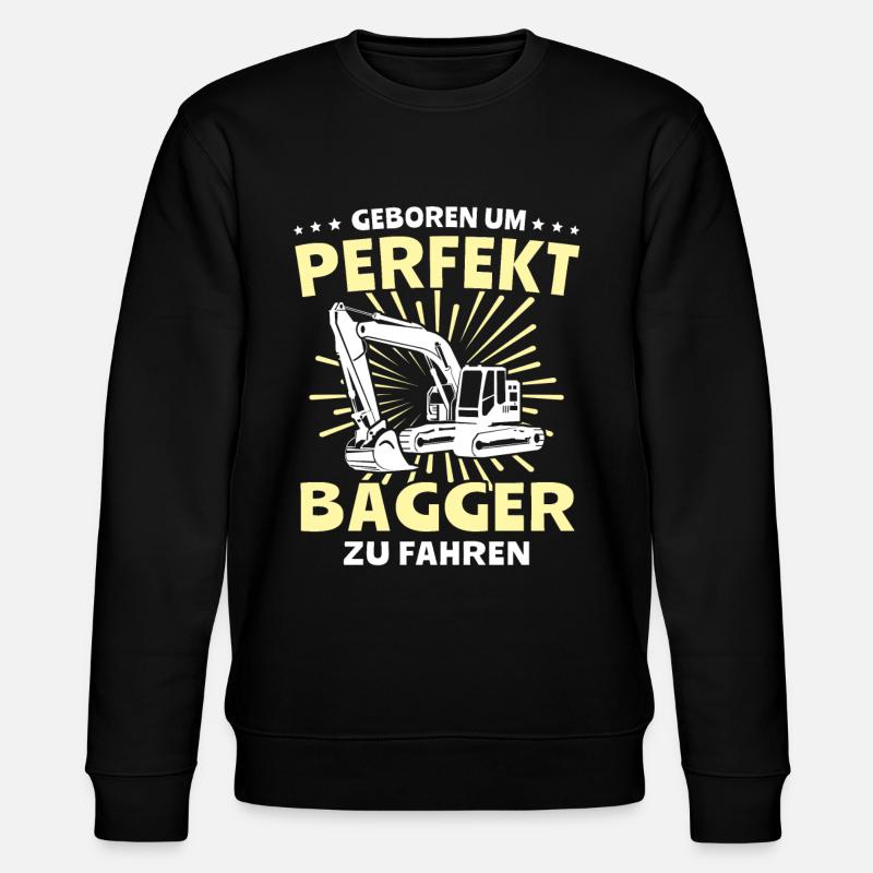 Baggerfuehrer Baggerfahrer - Stanley/Stella Unisex Bio-Sweatshirt CHANGER  - Schwarz