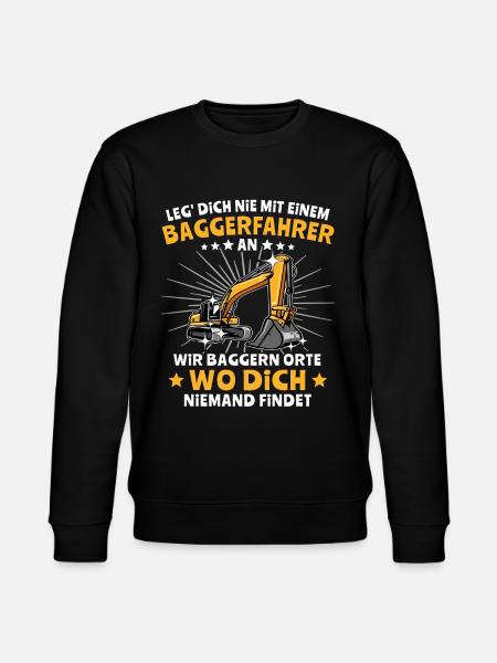 Baggerfuehrer Baggerfahrer - Stanley/Stella Unisex Bio-Sweatshirt CHANGER - Schwarz
