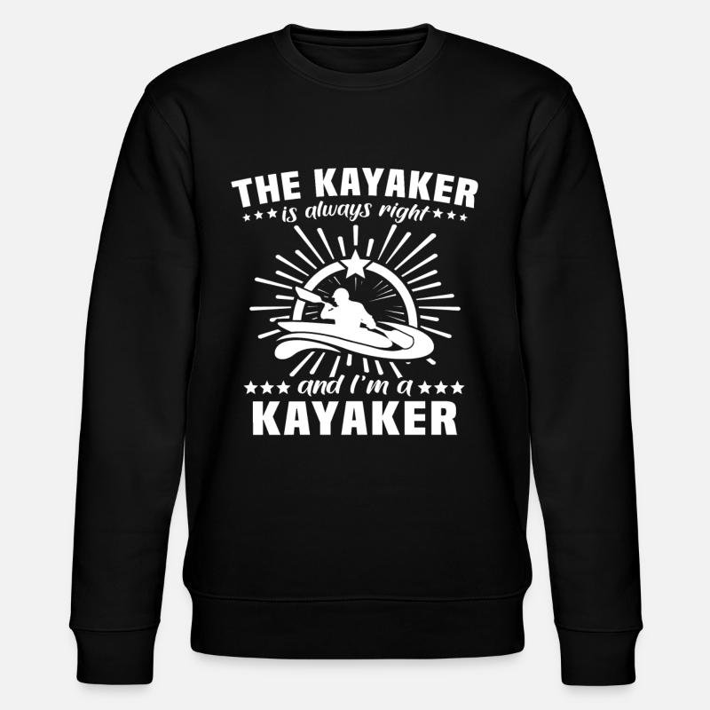 Kayaker Kayaking - Stanley/Stella CHANGER Unisex Organic Sweatshirt - black