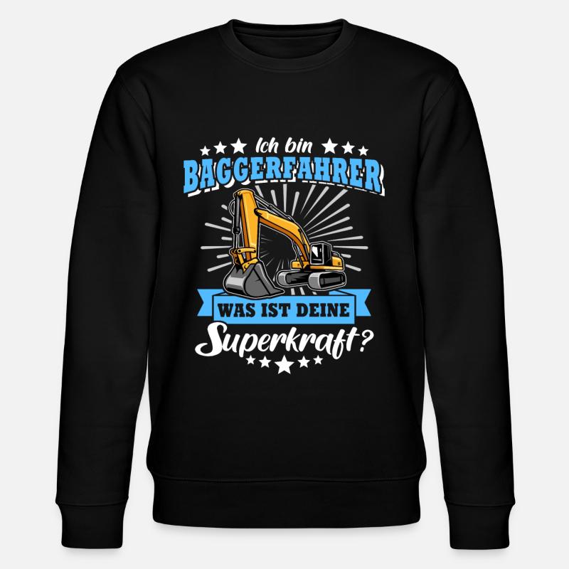 Baggerführer Bagger Baggerfahrer - Stanley/Stella Unisex Bio-Sweatshirt CHANGER  - Schwarz