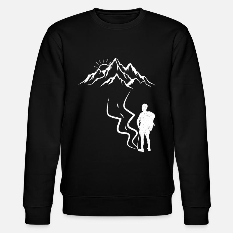 Climb Mountaineer Wanderer Summit - Stanley/Stella CHANGER Unisex Organic Sweatshirt - black
