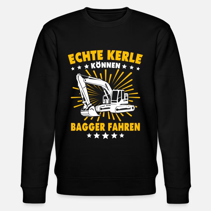 Baggerführer Bagger Baggerfahrer - Stanley/Stella Unisex Bio-Sweatshirt CHANGER - Schwarz