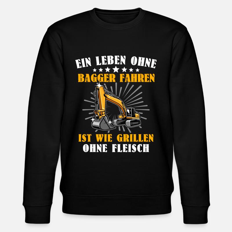 Bagger Baggerfahrer - Stanley/Stella Unisex Bio-Sweatshirt CHANGER  - Schwarz