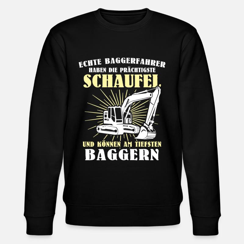 Bagger Baggerfahrer - Stanley/Stella Unisex Bio-Sweatshirt CHANGER  - Schwarz