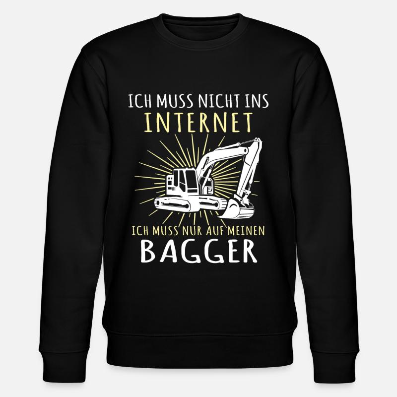 Baggerfahrer Bagger - Stanley/Stella Unisex Bio-Sweatshirt CHANGER  - Schwarz