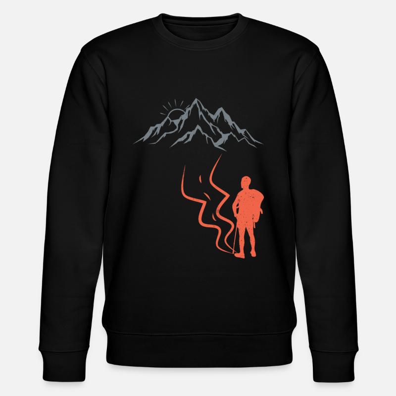 klettern Bergsteiger Wanderer Summit - Stanley/Stella Unisex Bio-Sweatshirt CHANGER  - Schwarz