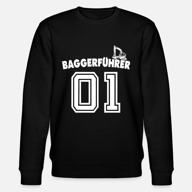 Baggerfahrer Bagger - Stanley/Stella Unisex Bio-Sweatshirt CHANGER  - Schwarz