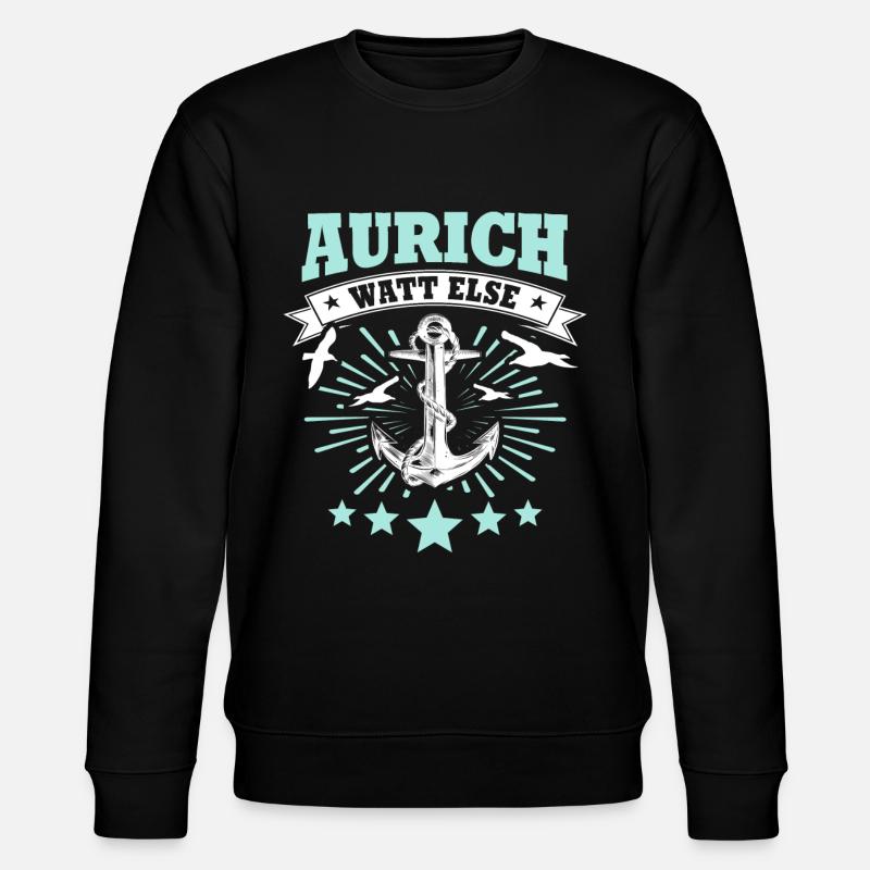 Auricher Sprüche Aurich - Stanley/Stella Unisex Bio-Sweatshirt CHANGER  - Schwarz