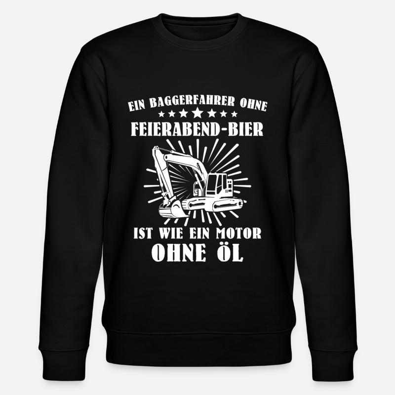 Baggerfuehrer Baggerfahrer - Stanley/Stella Unisex Bio-Sweatshirt CHANGER  - Schwarz