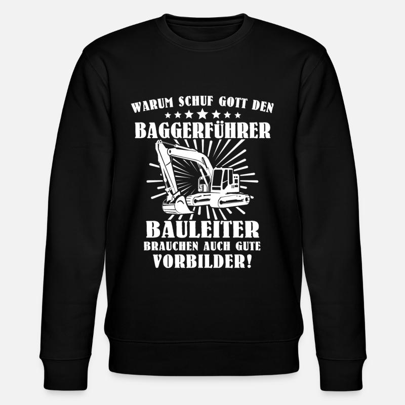 Baggerführer Bagger Baggerfahrer - Stanley/Stella Unisex Bio-Sweatshirt CHANGER  - Schwarz