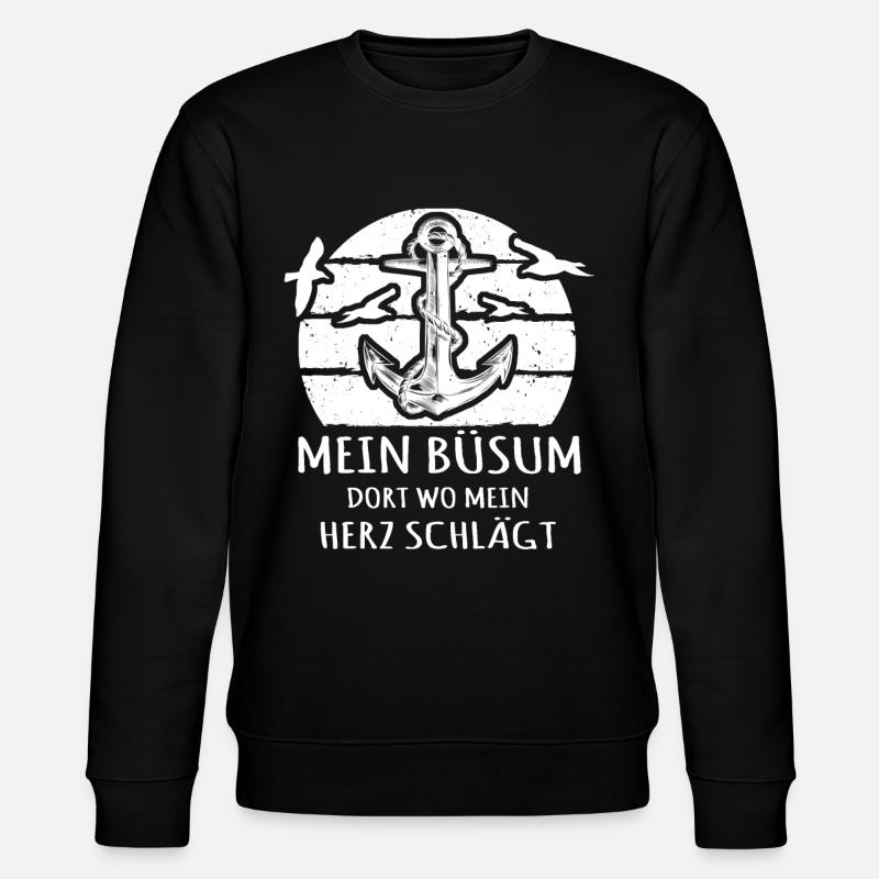 Büsum - Stanley/Stella Unisex Bio-Sweatshirt CHANGER  - Schwarz