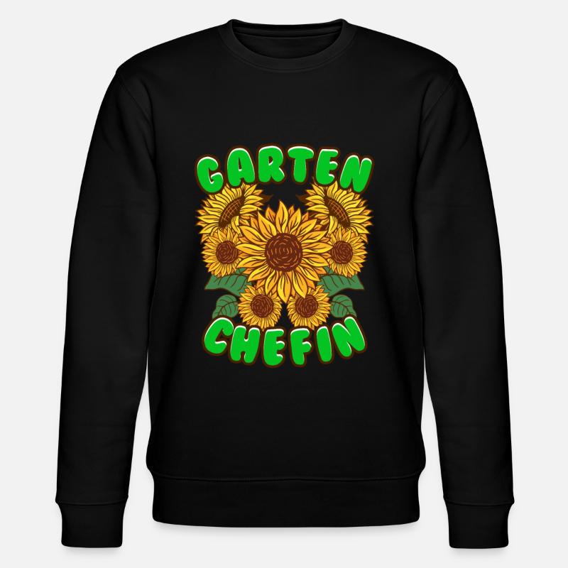 Garten Chefin Sonnenblumen Gartenfreundin - Stanley/Stella Unisex Bio-Sweatshirt CHANGER - Schwarz