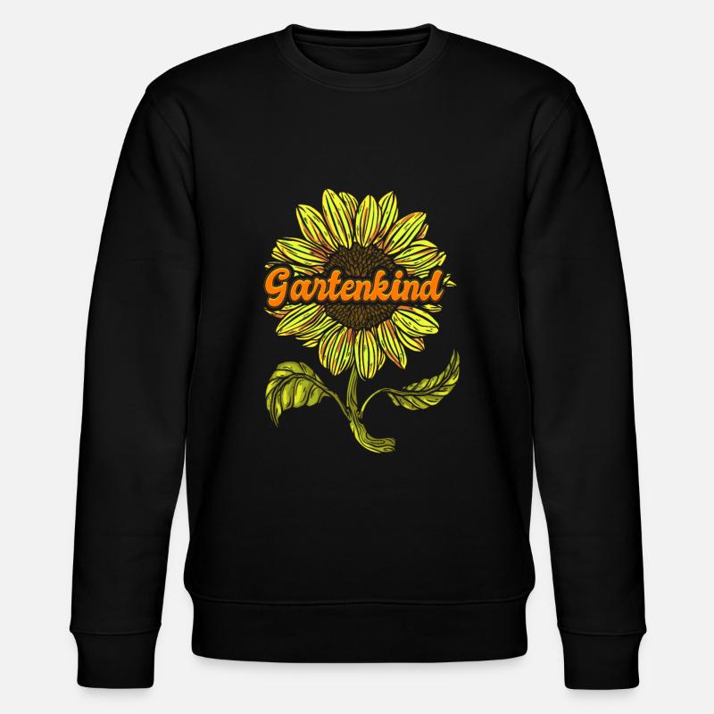 Gartenkind Sonnenblumen Gartenfreunde Blumenliebe - Stanley/Stella Unisex Bio-Sweatshirt CHANGER  - Schwarz