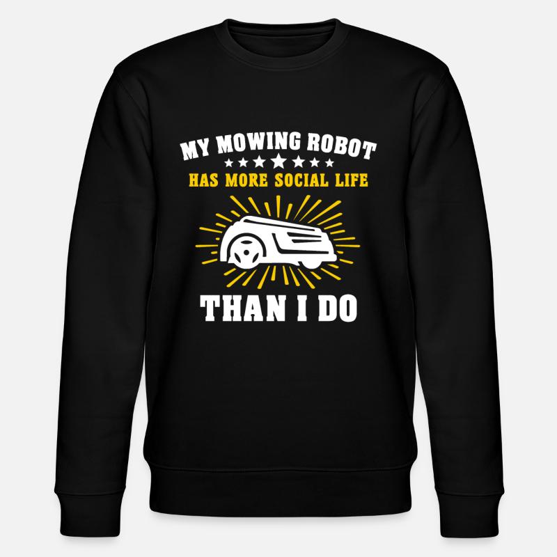 Mähroboter Rasenmähroboter - Stanley/Stella Unisex Bio-Sweatshirt CHANGER - Schwarz