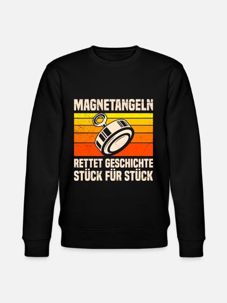 Magnetangler Rettet Geschichte Magnetfischen - Stanley/Stella Unisex Bio-Sweatshirt CHANGER - Schwarz