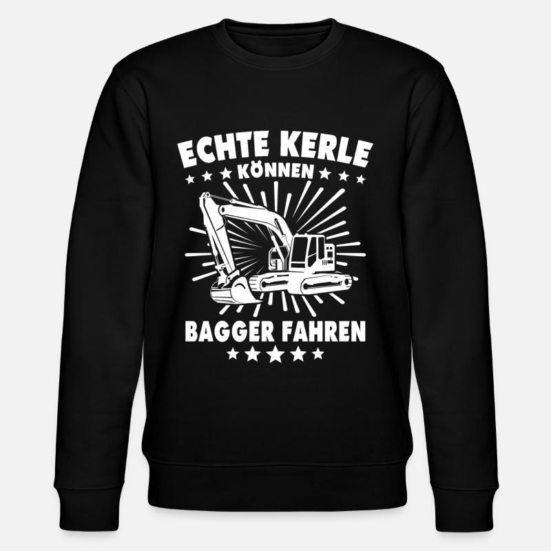 Baggerführer Bagger Baggerfahrer - Stanley/Stella Unisex Bio-Sweatshirt CHANGER  - Schwarz