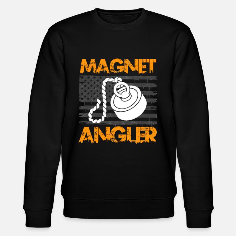 Magnetfischer Magnetangeln Schatzjäger - Stanley/Stella Unisex Bio-Sweatshirt CHANGER  - Schwarz
