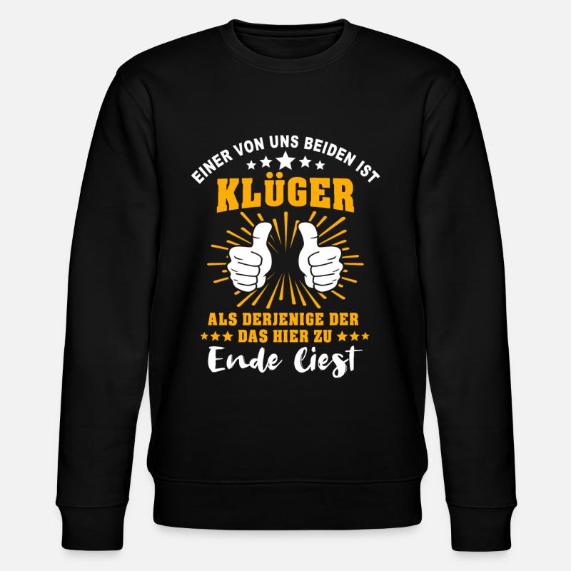 Klüger Als Du - Stanley/Stella Unisex Bio-Sweatshirt CHANGER  - Schwarz
