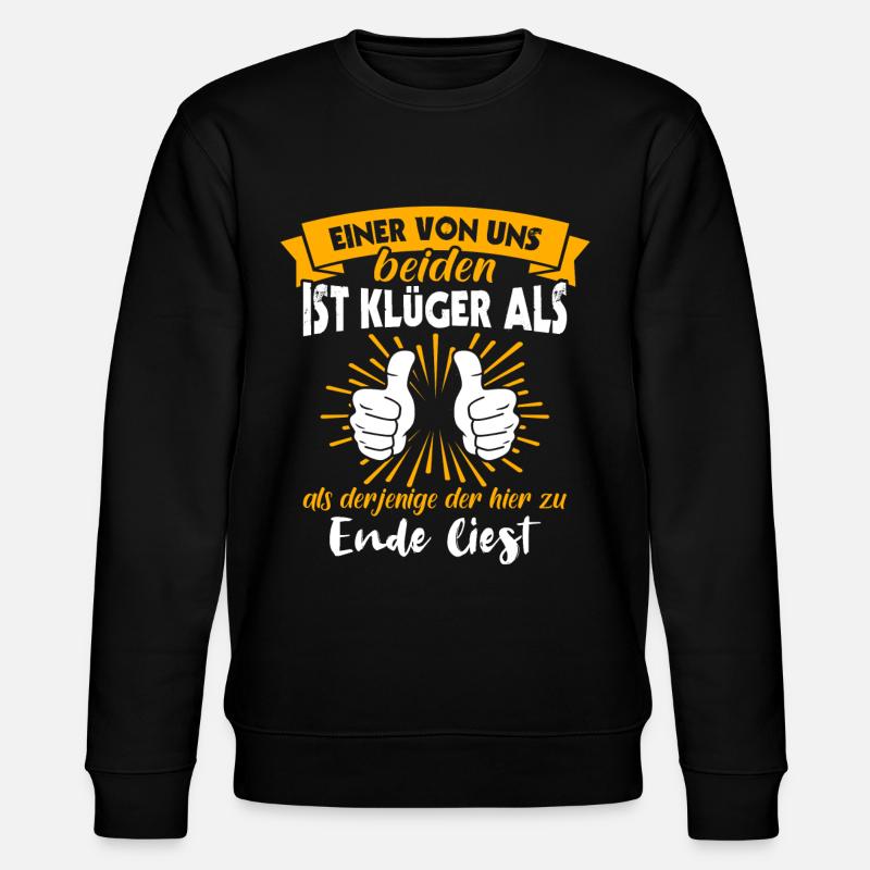 Klüger Als Du - Stanley/Stella Unisex Bio-Sweatshirt CHANGER  - Schwarz