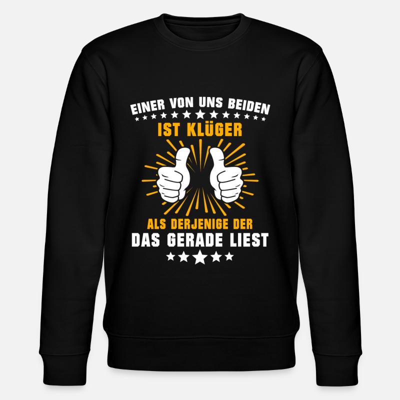 Klüger Als Du - Stanley/Stella Unisex Bio-Sweatshirt CHANGER  - Schwarz