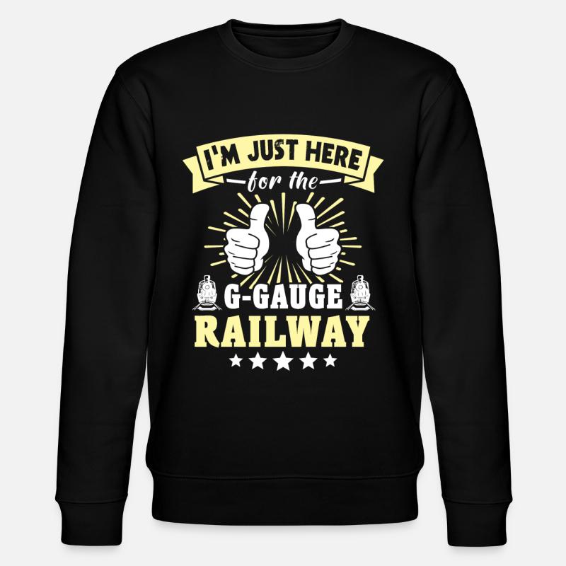 Gartenbahn Modelleisenbahn - Stanley/Stella Unisex Bio-Sweatshirt CHANGER  - Schwarz
