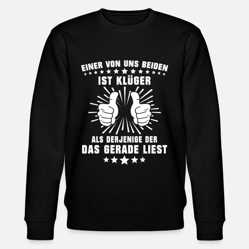 Klugscheisser Sprüche - Stanley/Stella Unisex Bio-Sweatshirt CHANGER  - Schwarz