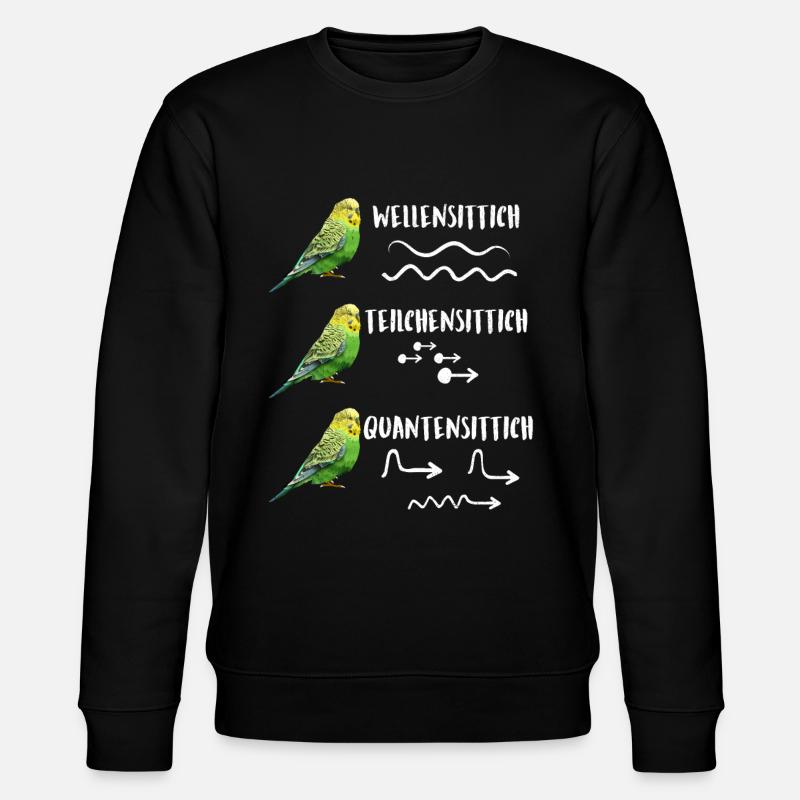 Wellensittich Teilchensittich Quantensittich - Stanley/Stella Unisex Bio-Sweatshirt CHANGER  - Schwarz