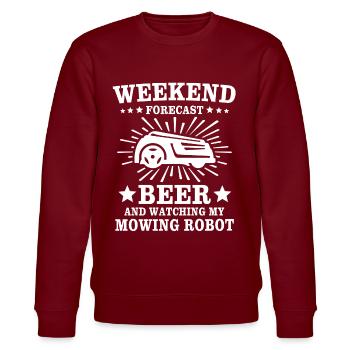 Tondeuse robot - Sweat bio CHANGER Stanley/Stella Unisexe - bordeaux - Devant - Nik (191cm) & Marisol (170cm)
