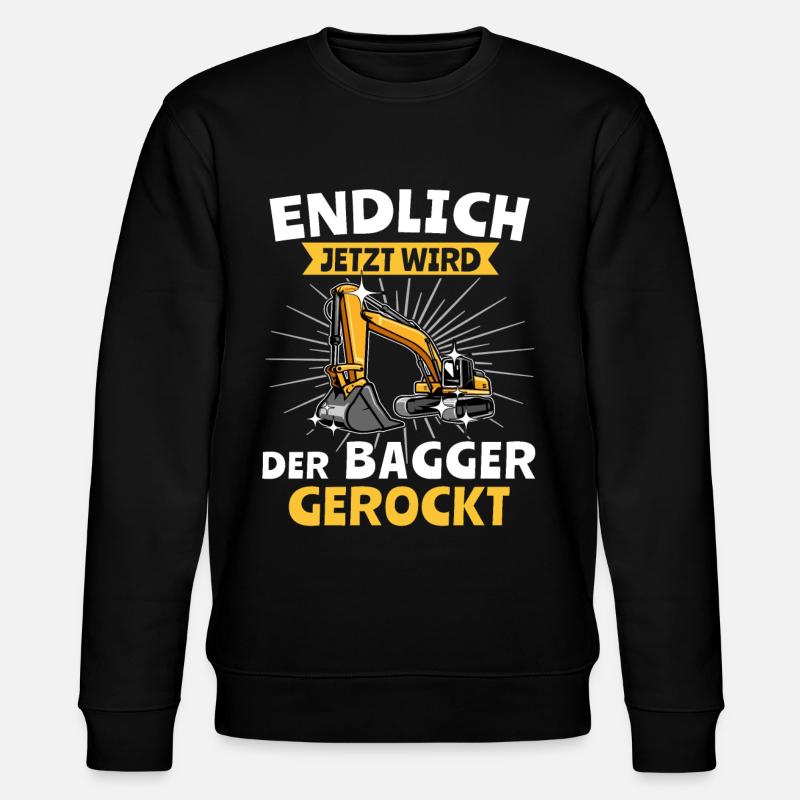Bagger Baggerfahrer - Stanley/Stella Unisex Bio-Sweatshirt CHANGER  - Schwarz