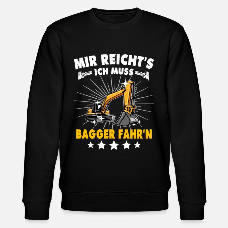 Bagger Baggerfahrer - Stanley/Stella Unisex Bio-Sweatshirt CHANGER  - Schwarz