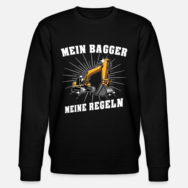 Bagger Baggerfahrer - Stanley/Stella Unisex Bio-Sweatshirt CHANGER  - Schwarz