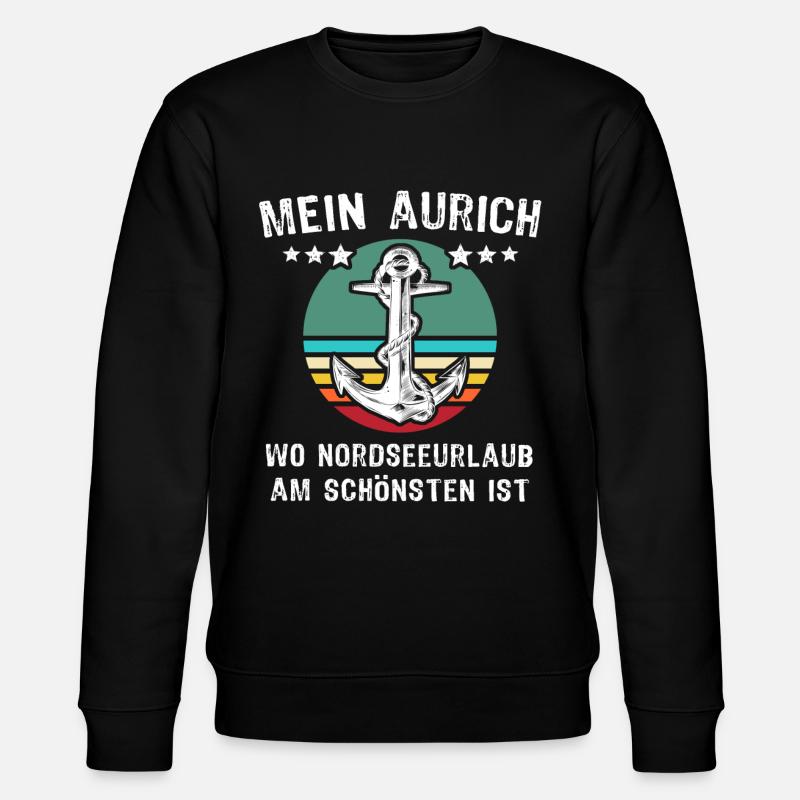 Aurich Urlaub - Stanley/Stella Unisex Bio-Sweatshirt CHANGER  - Schwarz