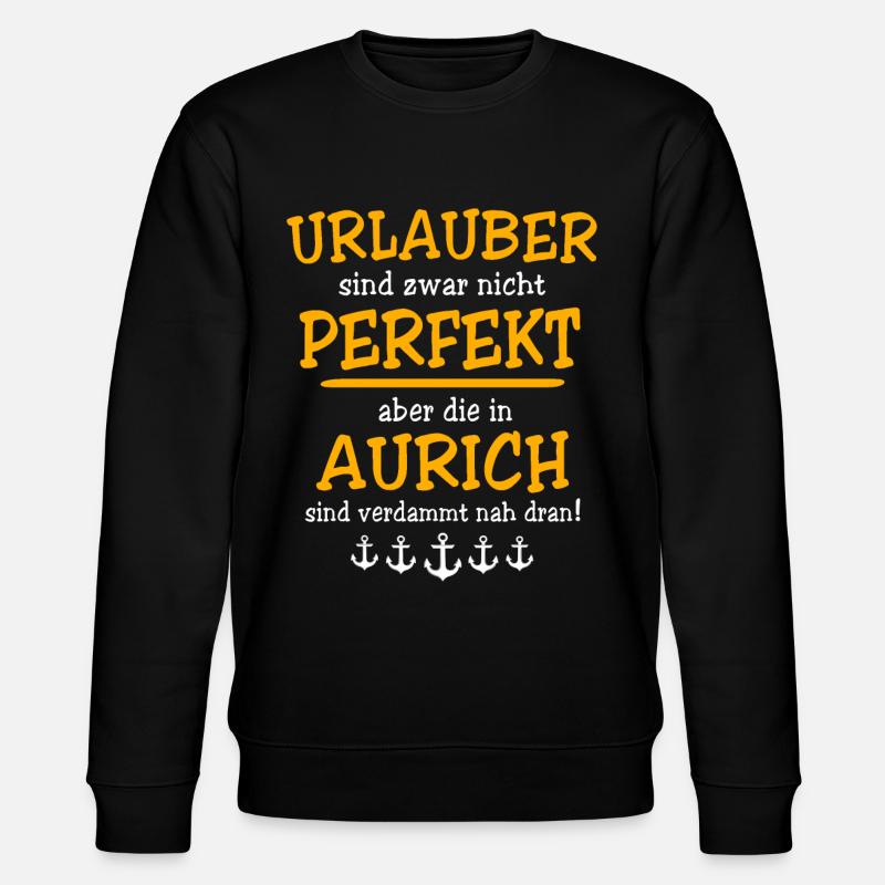 Aurich Urlaub - Stanley/Stella Unisex Bio-Sweatshirt CHANGER  - Schwarz