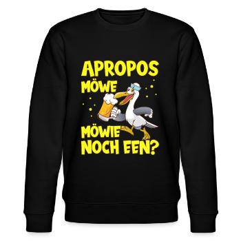 Apropos Möwe Möwie noch Een? Norddeutschland - Stanley/Stella Unisex Bio-Sweatshirt CHANGER  - Schwarz - Vorne - Nik (191cm) & Marisol (170cm)