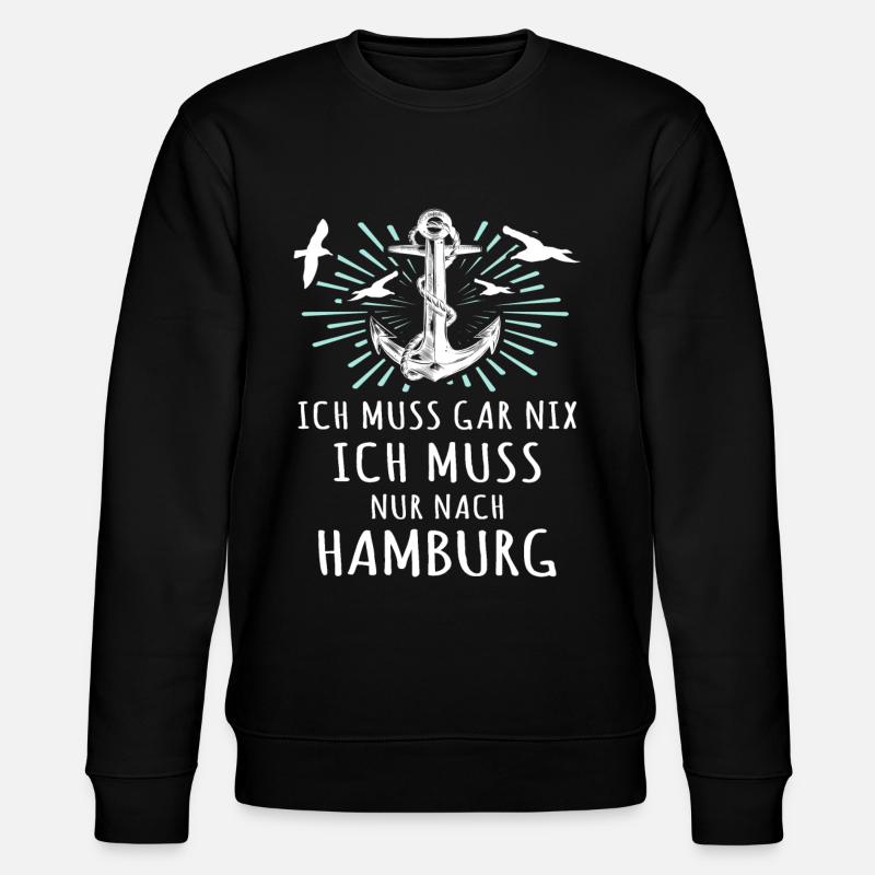 Hamburg - Stanley/Stella Unisex Bio-Sweatshirt CHANGER - Schwarz