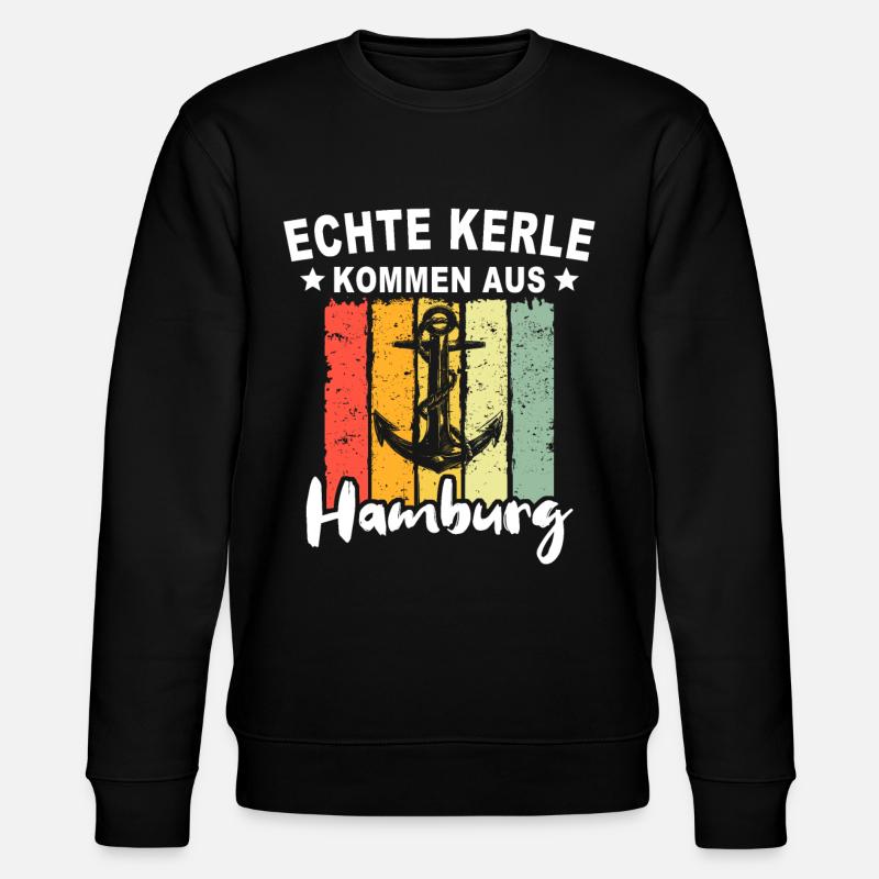 Hamburg - Stanley/Stella Unisex Bio-Sweatshirt CHANGER  - Schwarz