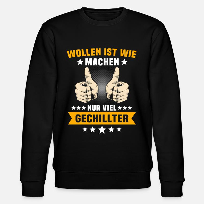 Machen Wollen - Stanley/Stella Unisex Bio-Sweatshirt CHANGER  - Schwarz