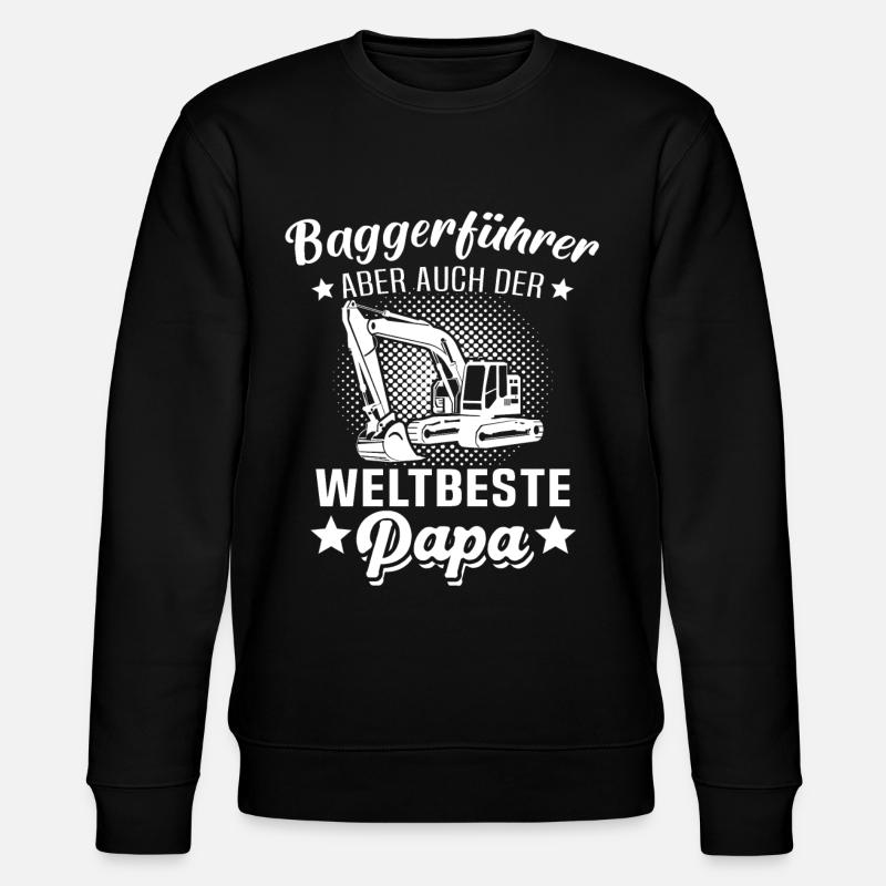 Bagger Papa Baggerfahrer - Stanley/Stella Unisex Bio-Sweatshirt CHANGER - Schwarz