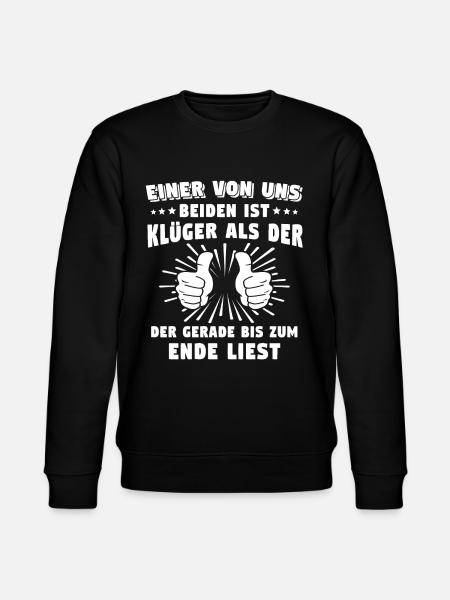 Klüger Als Du - Stanley/Stella Unisex Bio-Sweatshirt CHANGER  - Schwarz