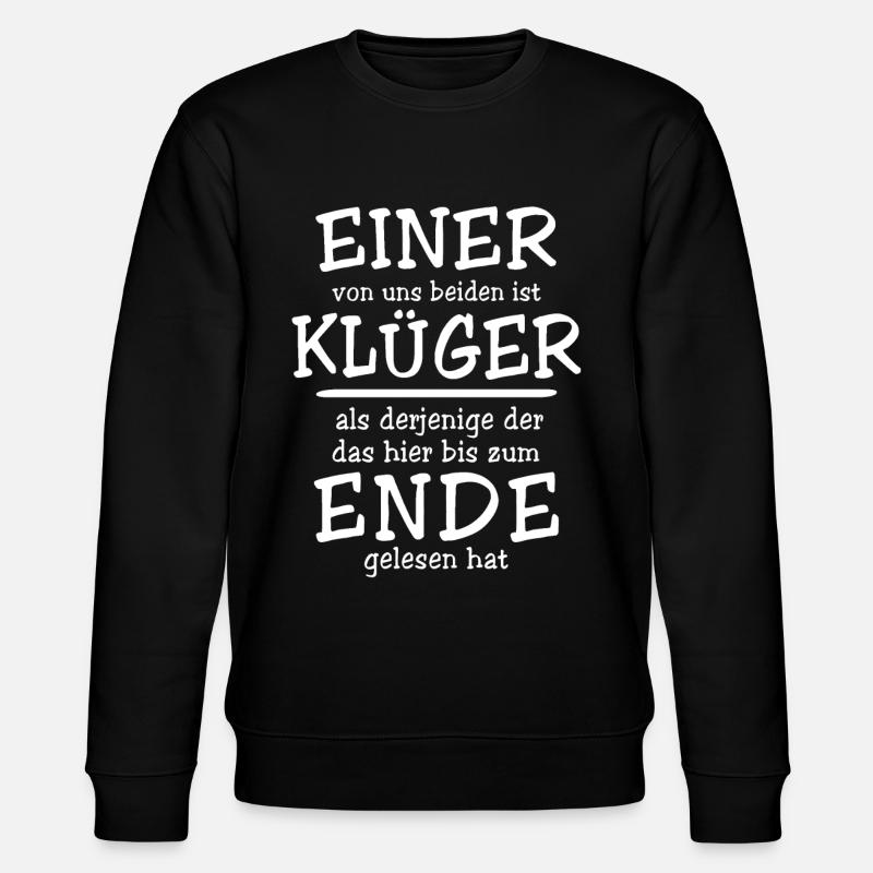 Klüger Als Du Spruch - Stanley/Stella Unisex Bio-Sweatshirt CHANGER  - Schwarz