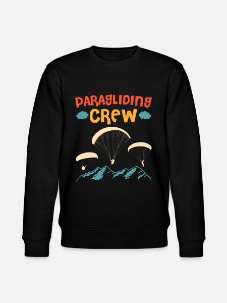 Paragliding Crew Paragliding Mountains - Stanley/Stella CHANGER Unisex Organic Sweatshirt - black