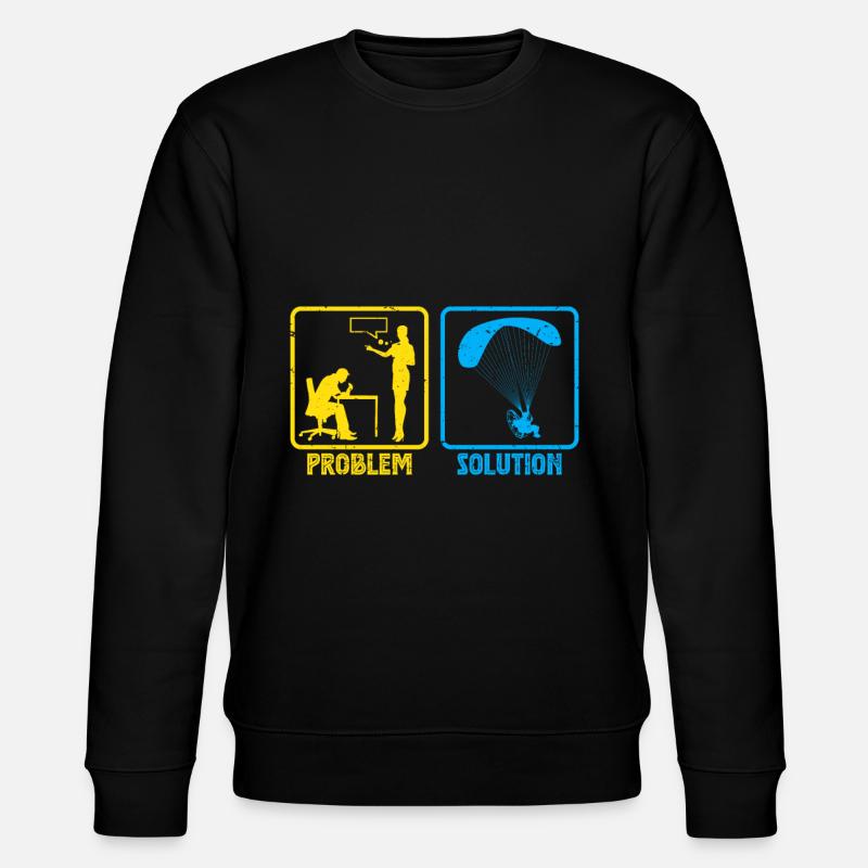 Gleitschirmflieger Problem Solution Paraglider - Stanley/Stella CHANGER Unisex Organic Sweatshirt - black