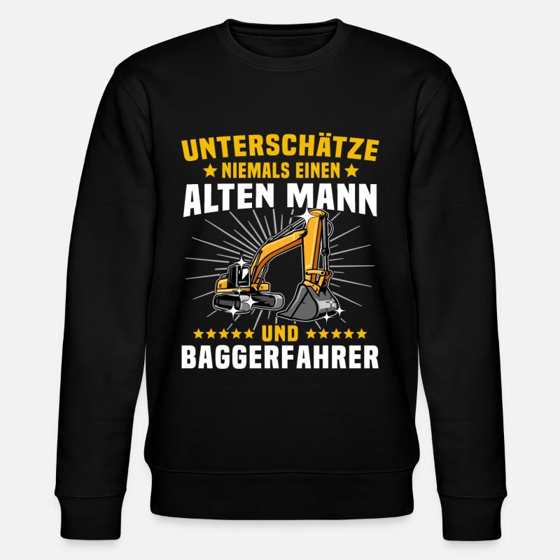 Baggerführer Baggerfahrer - Stanley/Stella Unisex Bio-Sweatshirt CHANGER  - Schwarz