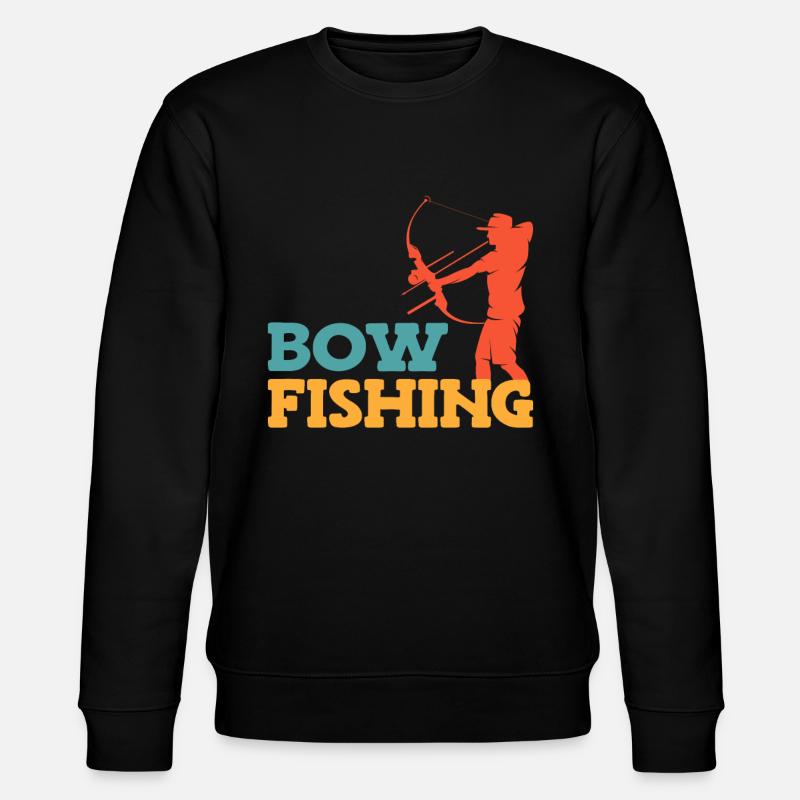 Bogenfischen Bogenjäger Fischjagd Bogen - Stanley/Stella Unisex Bio-Sweatshirt CHANGER  - Schwarz