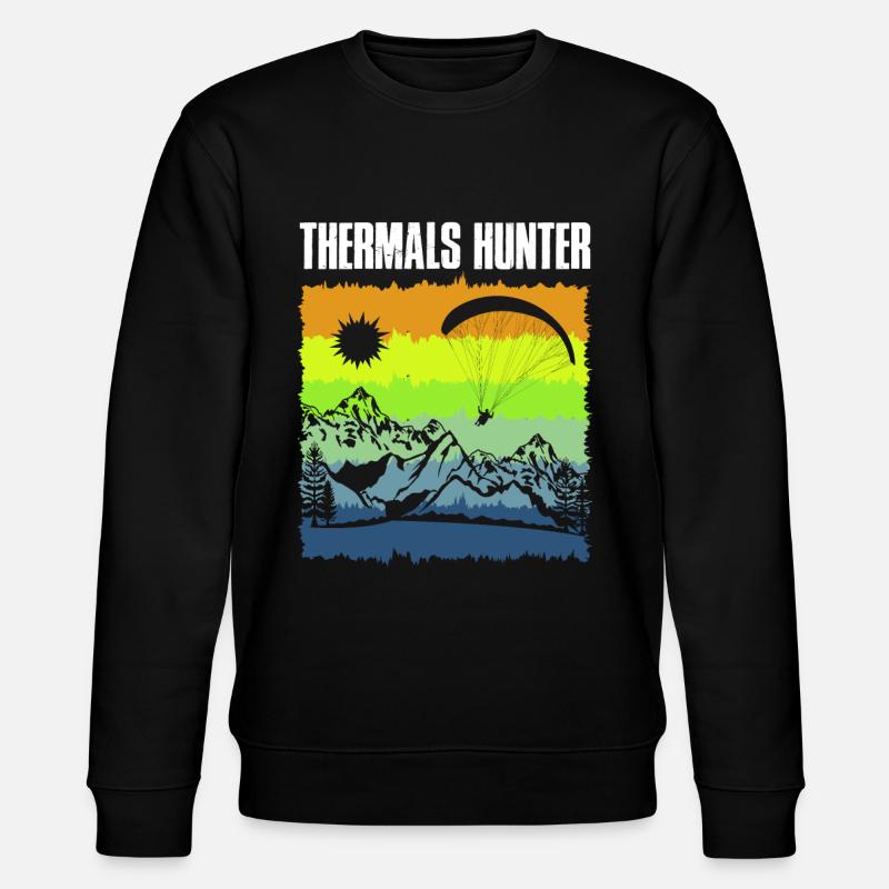 Thermik Jäger Gleitschirmflieger Piloten - Stanley/Stella Unisex Bio-Sweatshirt CHANGER  - Schwarz