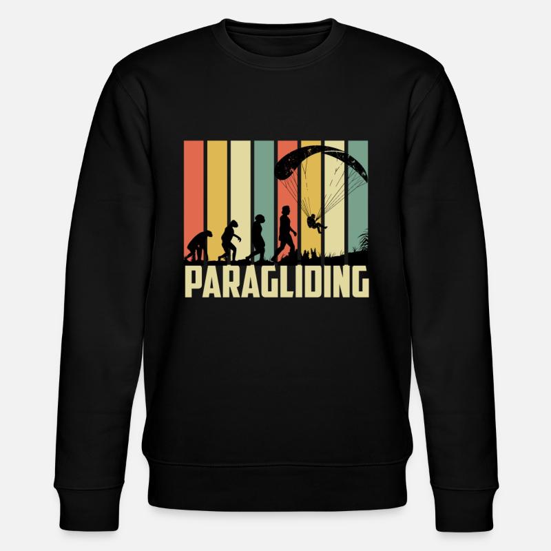 Gleitschirmfliegen Evolution Paragleiter - Stanley/Stella Unisex Bio-Sweatshirt CHANGER  - Schwarz