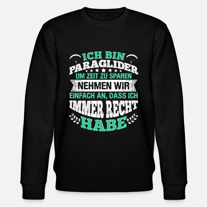 Gleitschirmflieger Ich bin Paraglider Pilot - Stanley/Stella Unisex Bio-Sweatshirt CHANGER - Schwarz